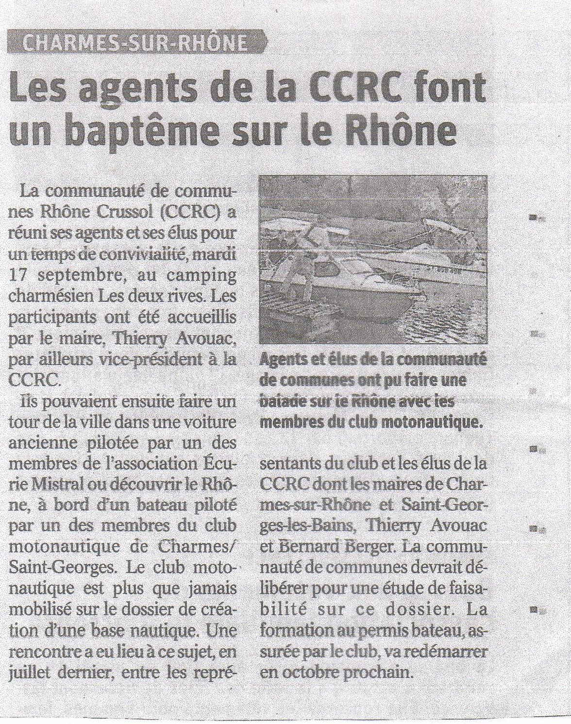Article  Charmes Sur Rhône