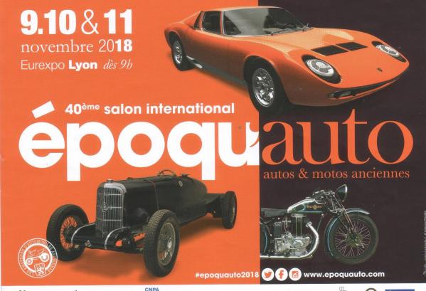 Epoque auto lyon 9 10 11novembre