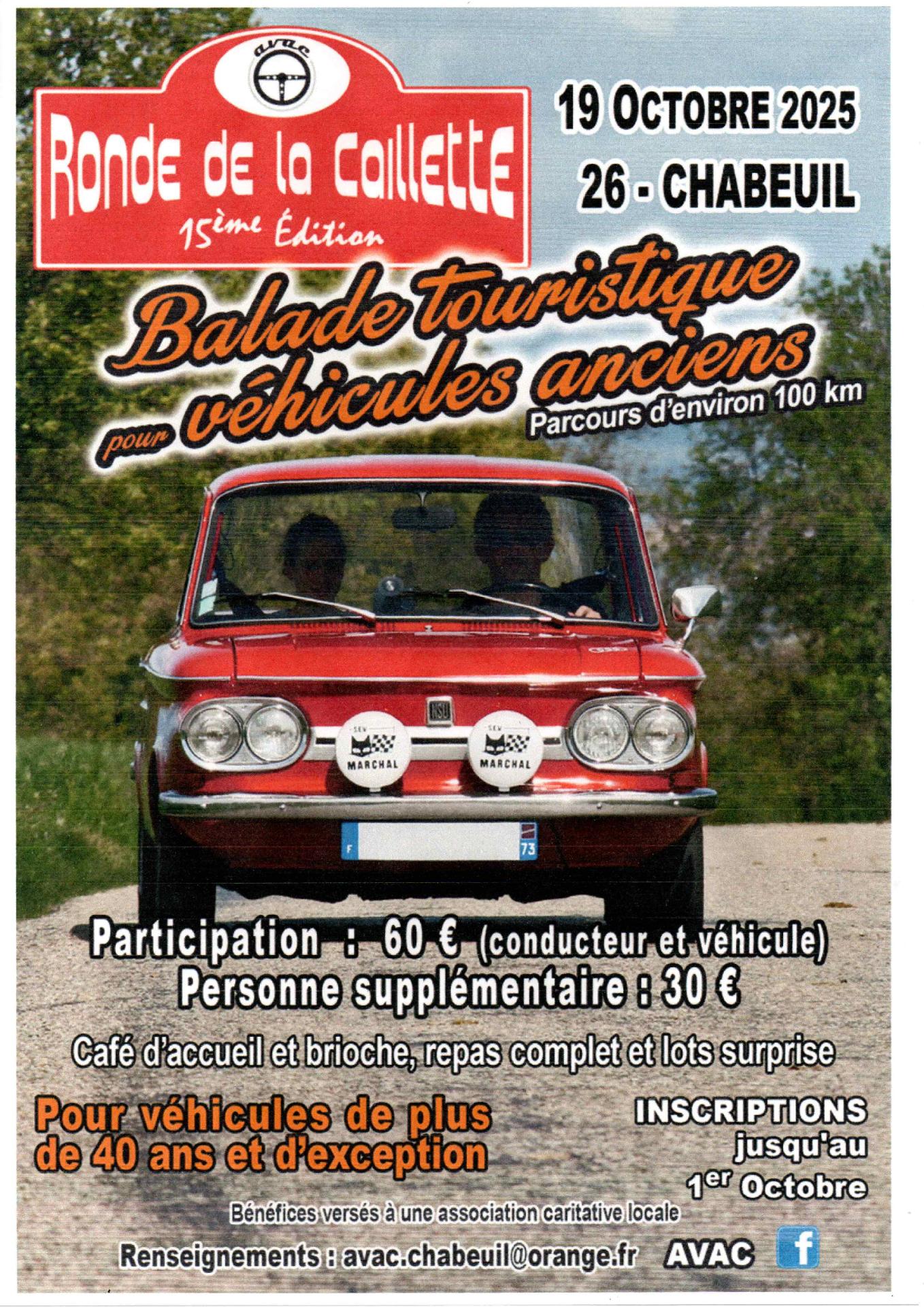 Ronde la caillette affiche 19 oct